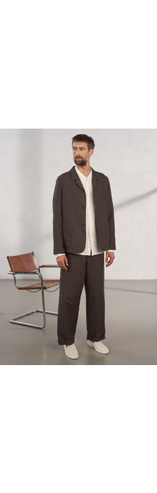 Carlo Trousers, Linen Coffee