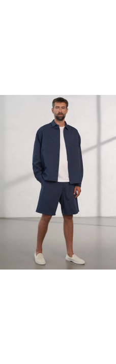 Jonny Shorts, Linen Cold Navy