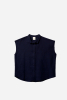 Sleeveless Relaxed Shirt, Dark Blue