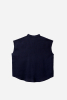 Sleeveless Relaxed Shirt, Dark Blue