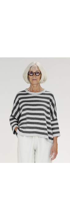 Vibe Top Stripe, Offwhite Coal