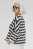 Vibe Top Stripe, Offwhite Coal