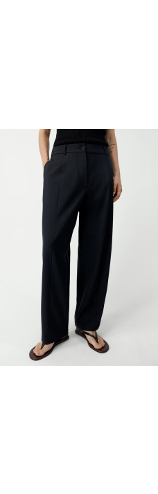 Tailored Barrel Pants, Black