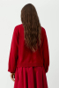 Cotton Silk Cardigan, Red