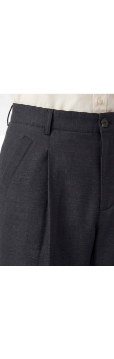 Pocket Pleat Trousers, Dark Grey