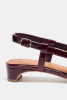 Roses Sandal, Burgundy Gloss