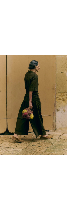 Wide Leg Jumpsuit, Bronze Green