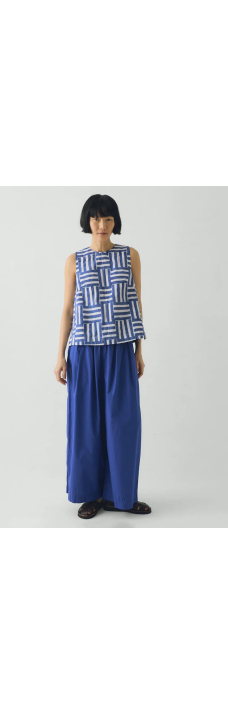 Pleated Trousers, Carmine Blue
